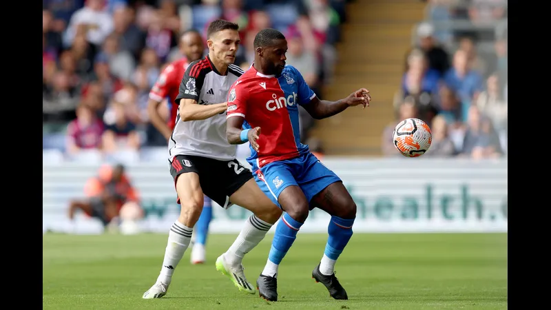 Cầu thủ của Fulham đang nỗ lực chống chọi với cầu thủ Crystal Palace để giành quyền kiểm…