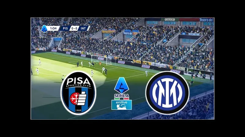 Cầu thủ Inter Milan vượt qua phòng ngự của Pisa