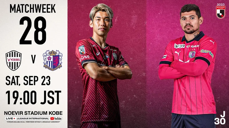 Cầu thủ Vissel Kobe chiến đấu quyết liệt trước phòng ngự từ Cerezo Osaka